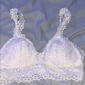 Lace padded triangle bralette